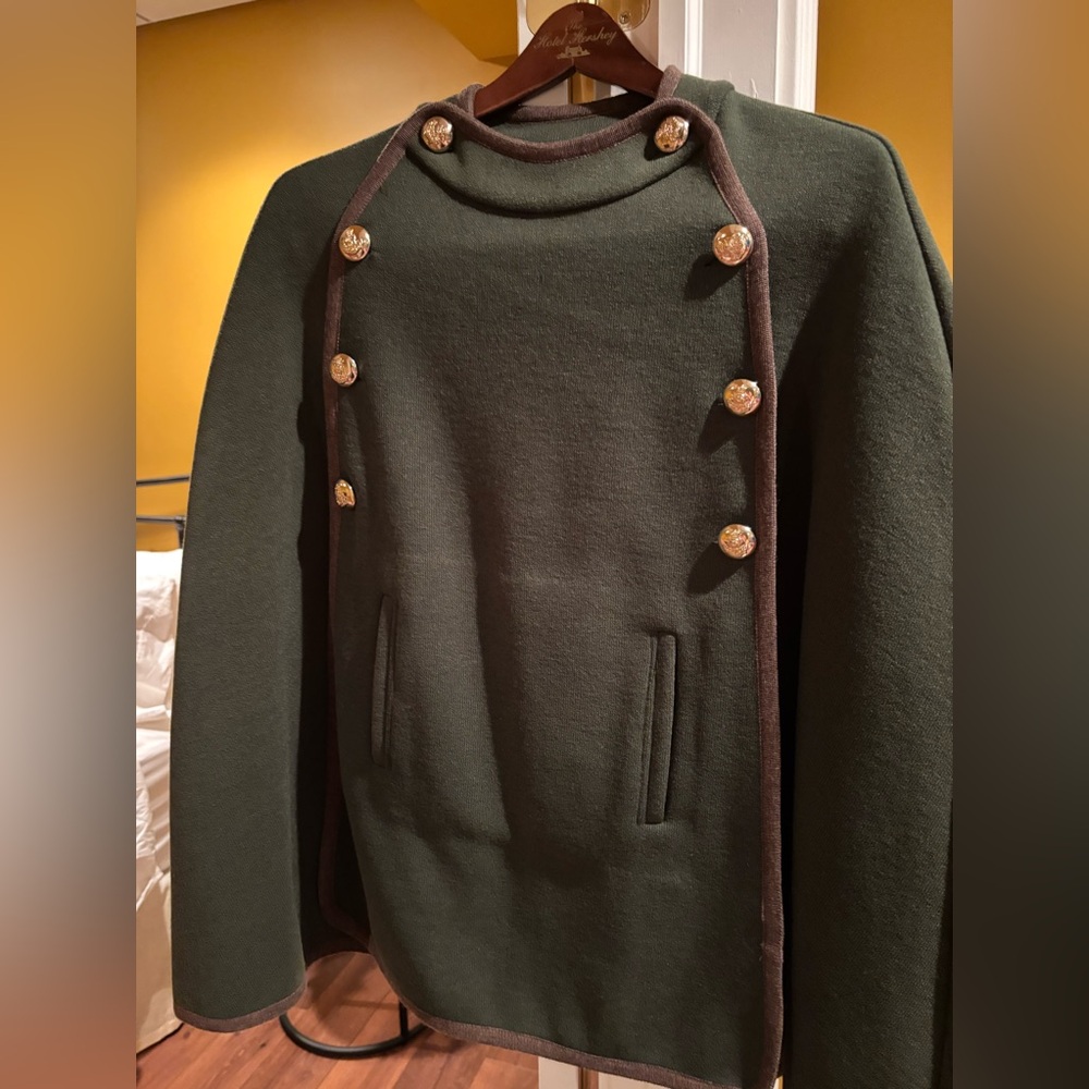 NWT Olive and Brown Sara Campbell Cape